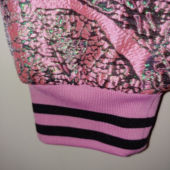Akira BROCADE TAPESTRY SPRING BOMBER Size XL Pink - Picture 8 of 11